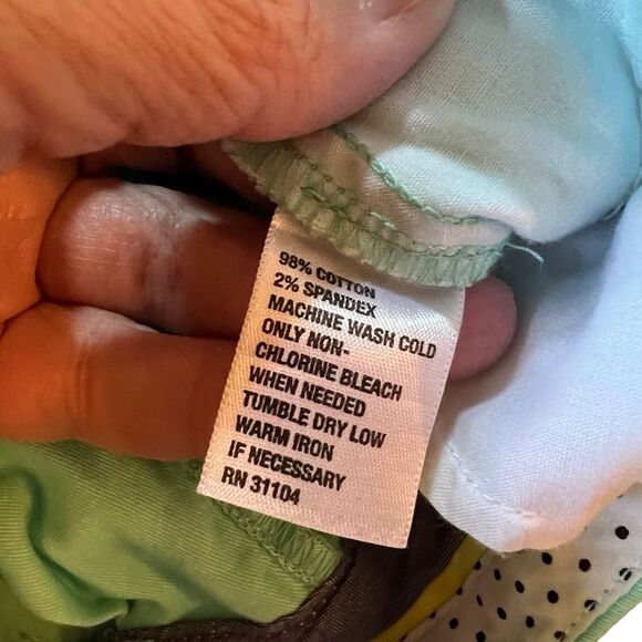 Crown & Ivy green teal Shorts 12P - Picture 3 of 6